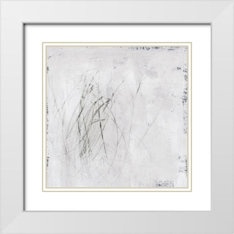 Subtle Scratches II White Modern Wood Framed Art Print with Double Matting by Barnes, Victoria