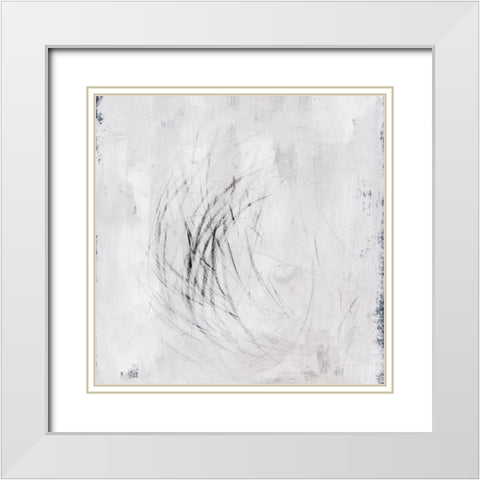 Subtle Scratches III White Modern Wood Framed Art Print with Double Matting by Barnes, Victoria