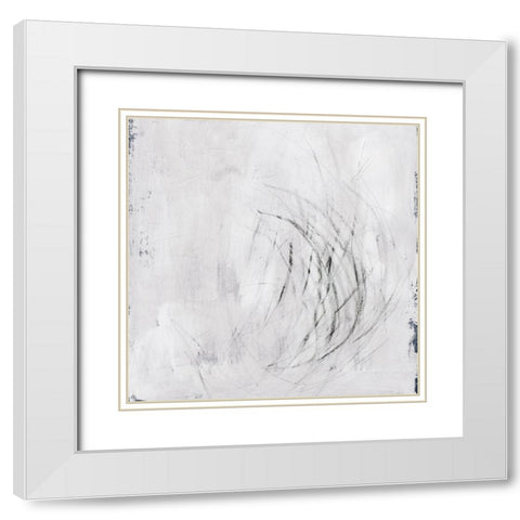 Subtle Scratches IV White Modern Wood Framed Art Print with Double Matting by Barnes, Victoria