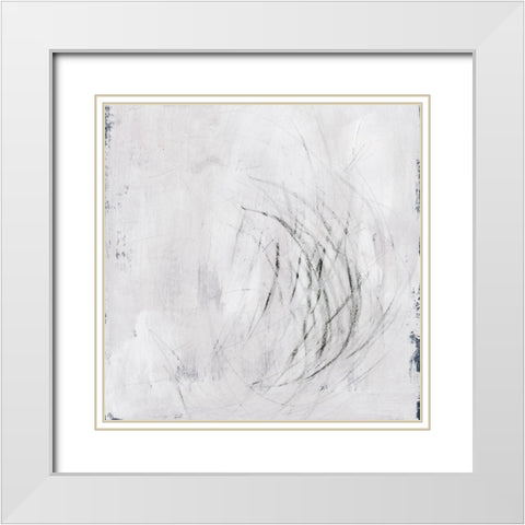 Subtle Scratches IV White Modern Wood Framed Art Print with Double Matting by Barnes, Victoria