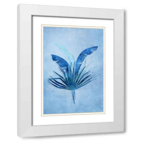 Tropical Night in Blue II White Modern Wood Framed Art Print with Double Matting by Haase, Andrea
