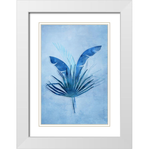 Tropical Night in Blue II White Modern Wood Framed Art Print with Double Matting by Haase, Andrea