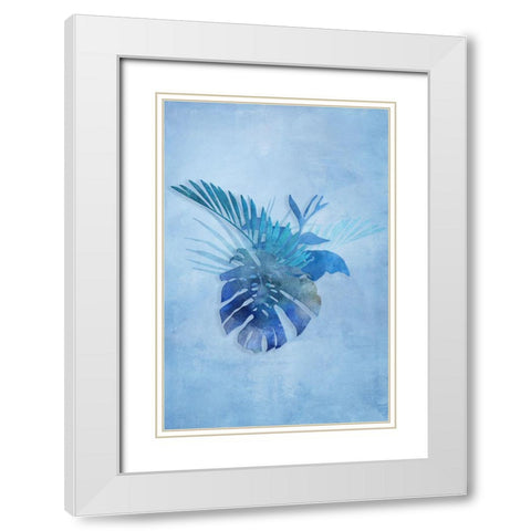 Tropical Night in Blue IV White Modern Wood Framed Art Print with Double Matting by Haase, Andrea