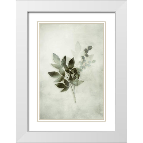 Tropical Night in Green I White Modern Wood Framed Art Print with Double Matting by Haase, Andrea