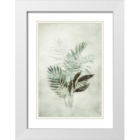 Tropical Night in Green III White Modern Wood Framed Art Print with Double Matting by Haase, Andrea