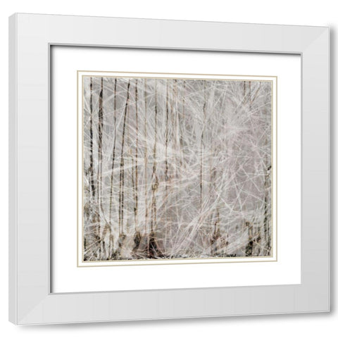 Neutral Drift II White Modern Wood Framed Art Print with Double Matting by Aryai, Sia