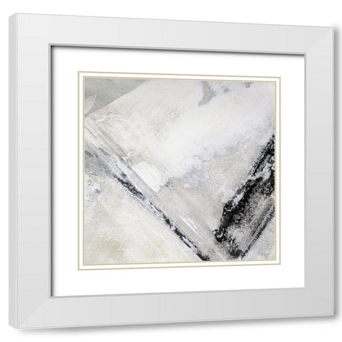 Neutral Amaze III White Modern Wood Framed Art Print with Double Matting by Aryai, Sia