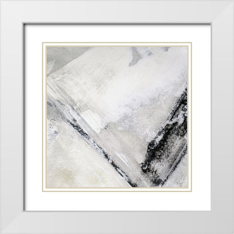 Neutral Amaze III White Modern Wood Framed Art Print with Double Matting by Aryai, Sia