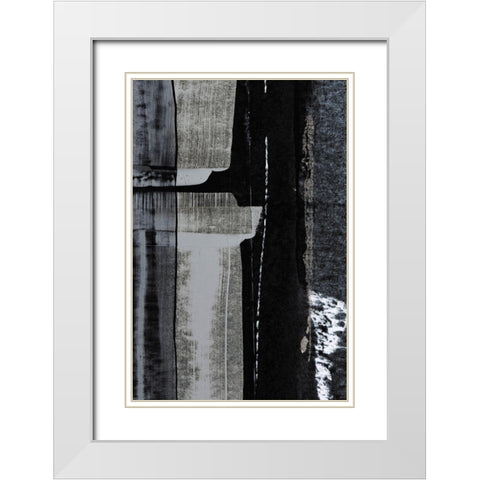 Motif II White Modern Wood Framed Art Print with Double Matting by Aryai, Sia