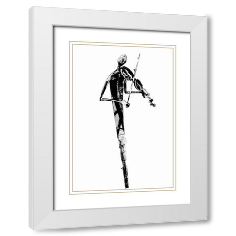 Velvet Entertainers I White Modern Wood Framed Art Print with Double Matting by Stelfox, Norm