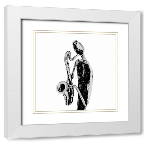 Velvet Entertainers II White Modern Wood Framed Art Print with Double Matting by Stelfox, Norm