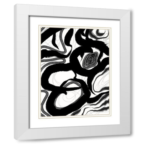 Fine Lines I White Modern Wood Framed Art Print with Double Matting by Holman, Nicholas