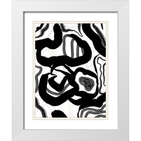 Fine Lines II White Modern Wood Framed Art Print with Double Matting by Holman, Nicholas