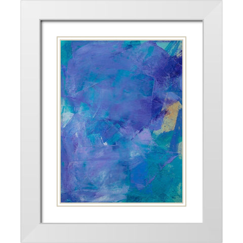 Lavender Peri I White Modern Wood Framed Art Print with Double Matting by Guererra, Teodora