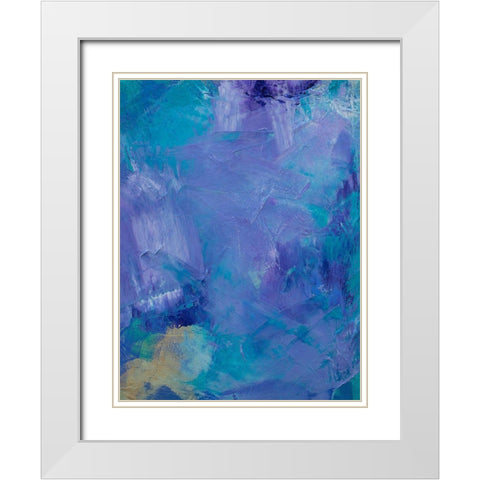 Lavender Peri II White Modern Wood Framed Art Print with Double Matting by Guererra, Teodora