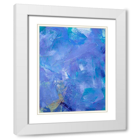 Lavender Peri V White Modern Wood Framed Art Print with Double Matting by Guererra, Teodora