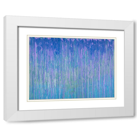 Peri Irises White Modern Wood Framed Art Print with Double Matting by Guererra, Teodora
