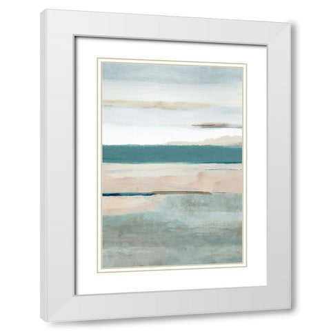 Allonby II White Modern Wood Framed Art Print with Double Matting by Kouta, Flora