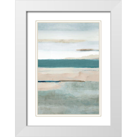 Allonby II White Modern Wood Framed Art Print with Double Matting by Kouta, Flora