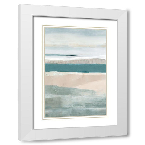 Allonby III White Modern Wood Framed Art Print with Double Matting by Kouta, Flora