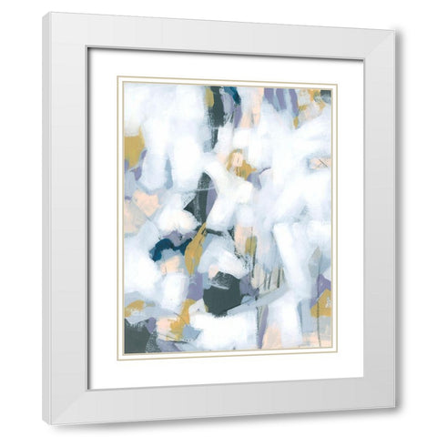 Periwinkle Shadow I White Modern Wood Framed Art Print with Double Matting by Vess, June Erica