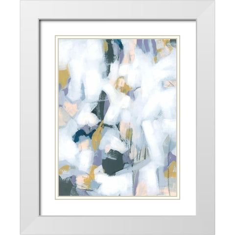 Periwinkle Shadow I White Modern Wood Framed Art Print with Double Matting by Vess, June Erica