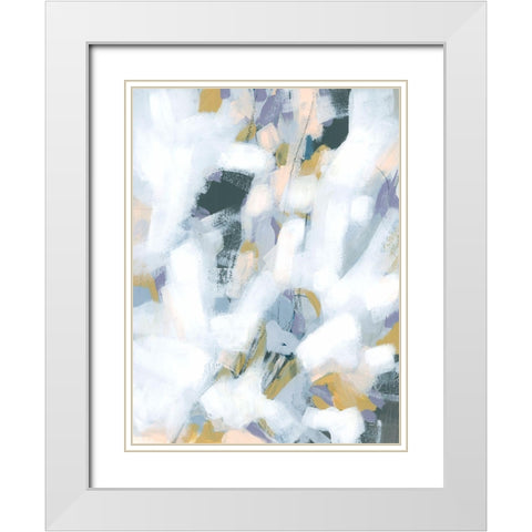 Periwinkle Shadow II White Modern Wood Framed Art Print with Double Matting by Vess, June Erica