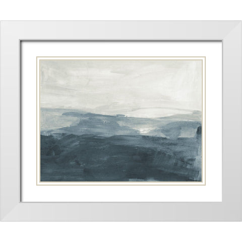 Seaboard Haze III White Modern Wood Framed Art Print with Double Matting by Barnes, Victoria