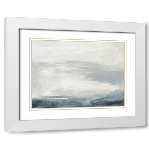 Seaboard Haze IV White Modern Wood Framed Art Print with Double Matting by Barnes, Victoria