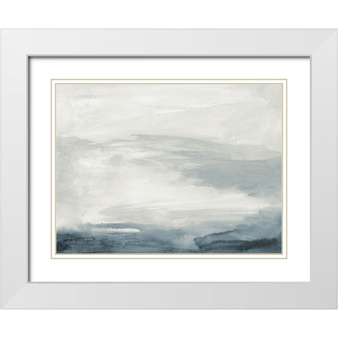 Seaboard Haze IV White Modern Wood Framed Art Print with Double Matting by Barnes, Victoria