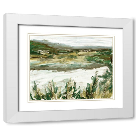 Further II White Modern Wood Framed Art Print with Double Matting by Wang, Melissa