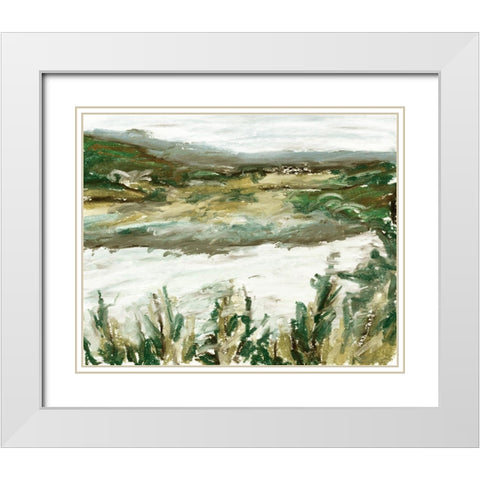 Further II White Modern Wood Framed Art Print with Double Matting by Wang, Melissa