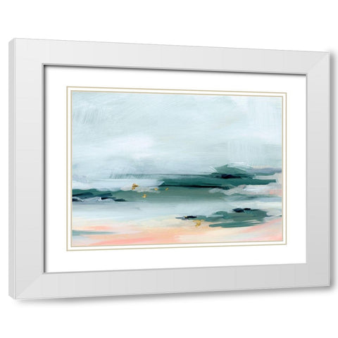 Fractured Coastline I White Modern Wood Framed Art Print with Double Matting by Parker, Jennifer Paxton