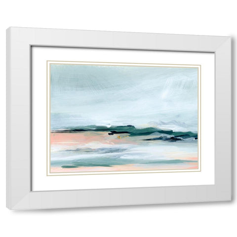 Fractured Coastline II White Modern Wood Framed Art Print with Double Matting by Parker, Jennifer Paxton