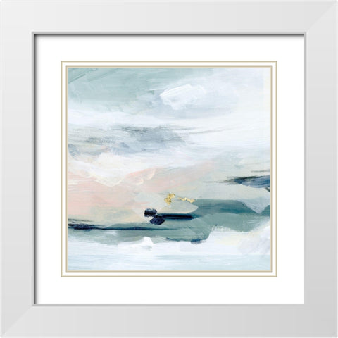Abstracted Sea Foam I White Modern Wood Framed Art Print with Double Matting by Parker, Jennifer Paxton