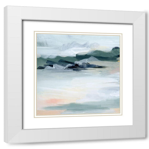 Abstracted Sea Foam II White Modern Wood Framed Art Print with Double Matting by Parker, Jennifer Paxton
