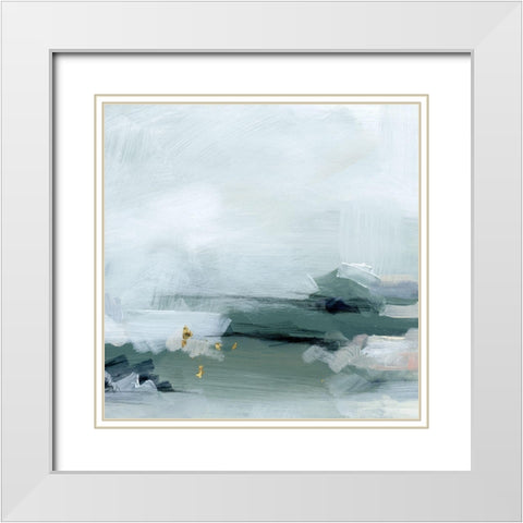 Abstracted Sea Foam III White Modern Wood Framed Art Print with Double Matting by Parker, Jennifer Paxton