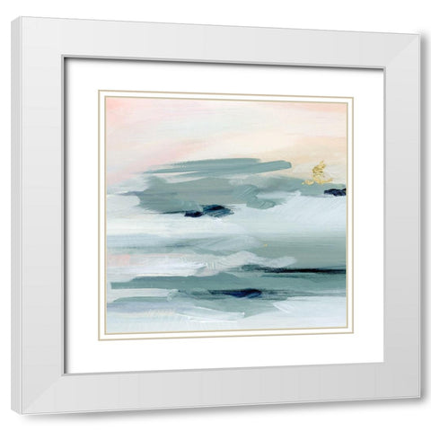 Abstracted Sea Foam IV White Modern Wood Framed Art Print with Double Matting by Parker, Jennifer Paxton