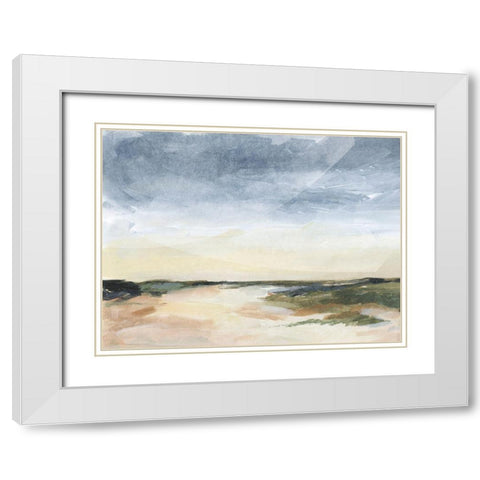 Stormy Sandbar II White Modern Wood Framed Art Print with Double Matting by Parker, Jennifer Paxton
