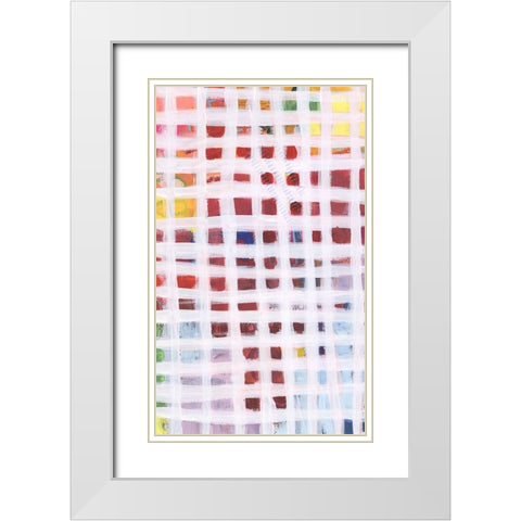 Color Peek II White Modern Wood Framed Art Print with Double Matting by Moore, Regina