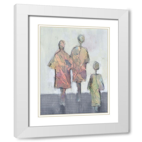 Oblivious I White Modern Wood Framed Art Print with Double Matting by Moore, Regina