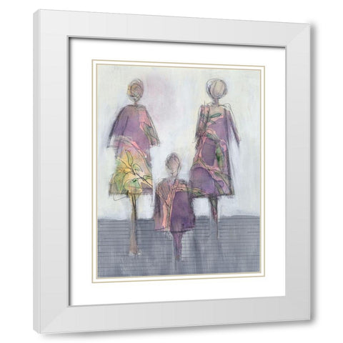 Oblivious II White Modern Wood Framed Art Print with Double Matting by Moore, Regina