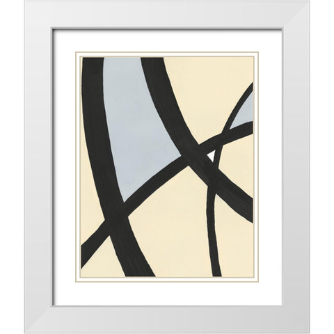Serene Labyrinth I White Modern Wood Framed Art Print with Double Matting by Moore, Regina