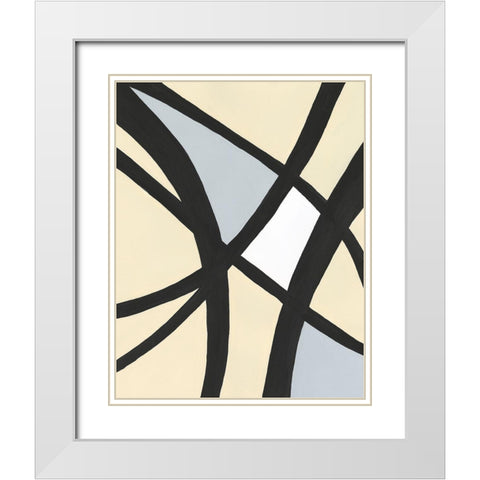 Serene Labyrinth II White Modern Wood Framed Art Print with Double Matting by Moore, Regina