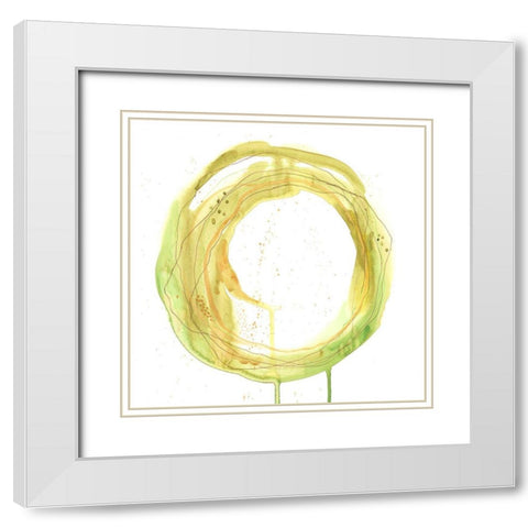 Soothing Ring II White Modern Wood Framed Art Print with Double Matting by Moore, Regina