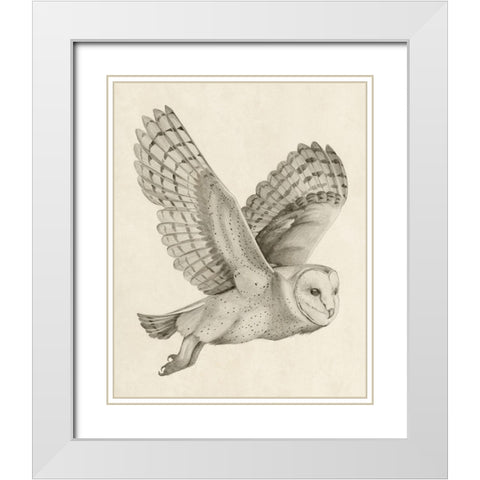 Night Owl II White Modern Wood Framed Art Print with Double Matting by Popp, Grace