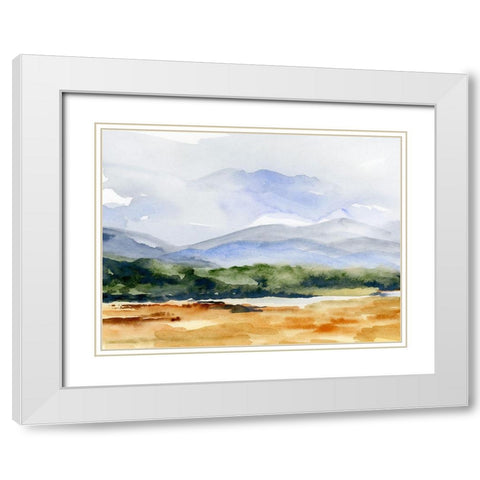 Blue Ridges II White Modern Wood Framed Art Print with Double Matting by Parker, Jennifer Paxton