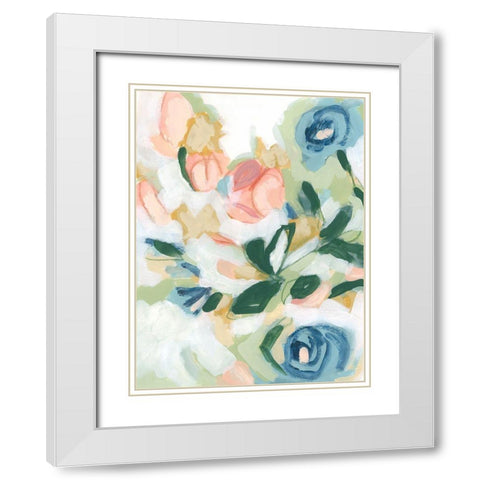 Abstract Garden Gestures II White Modern Wood Framed Art Print with Double Matting by Vess, June Erica