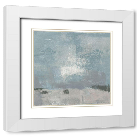Gris Abstrait II White Modern Wood Framed Art Print with Double Matting by Green, Jacob