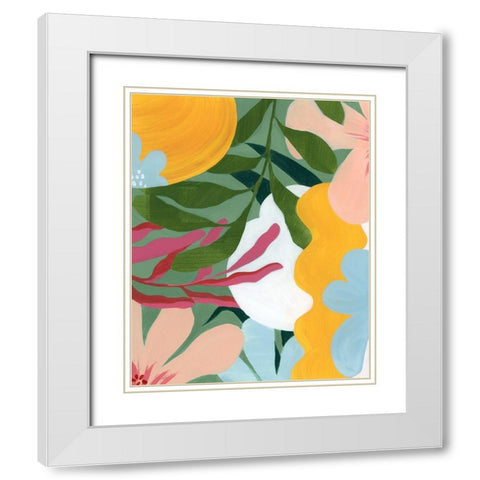 Gems of the Tropics I White Modern Wood Framed Art Print with Double Matting by Popp, Grace